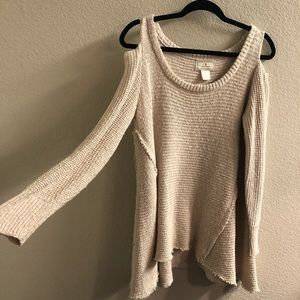 Cut out shoulder sweater